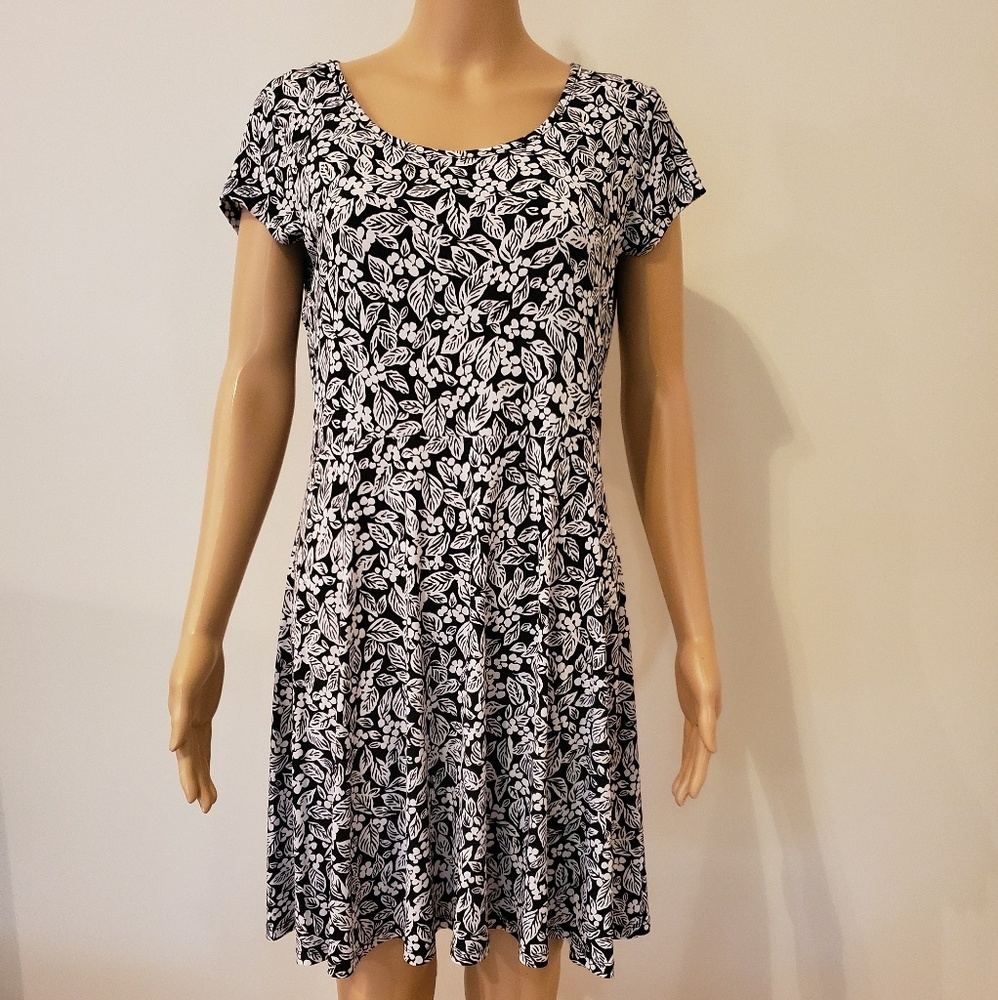 Michael Kors Black/White Floral Dress